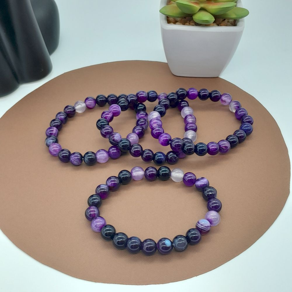 22 Bracelet Agate Violette