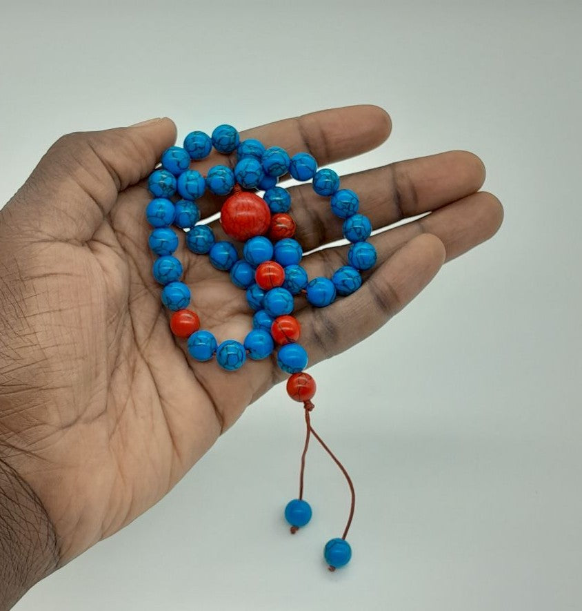Chapelet Tasbih Traditionnel 33 Turquoise bleu
