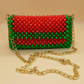 sac-a-main-perles-majorelle-pochette-rouge-vert-anna-chris1