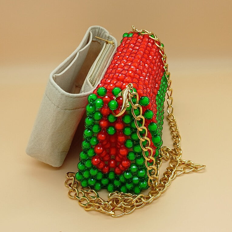 sac-a-main-perles-majorelle-pochette-rouge-vert-anna-chris2