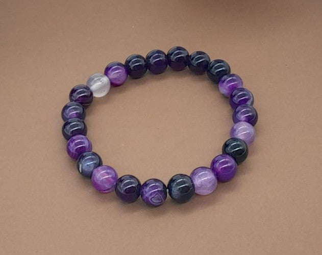 22 Bracelet Agate Violette