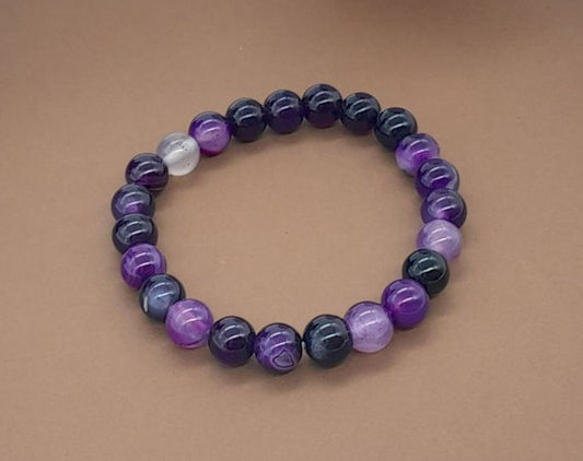 22 Bracelet Agate Violette