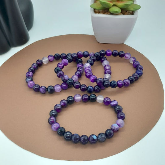 22 Bracelet Agate Violette