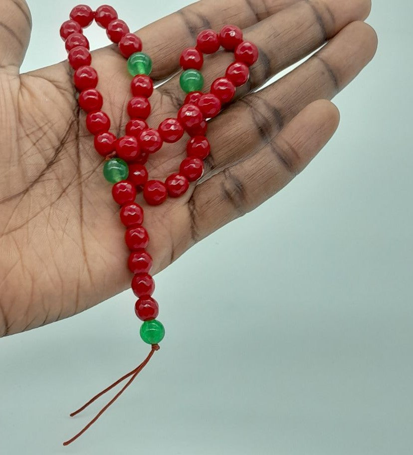 Chapelet Tasbih Traditionnel 33 Rouge  Ø8