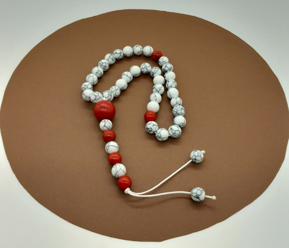 chapelet-33perles-Howlite-turquoise-rouge-anna-chris1