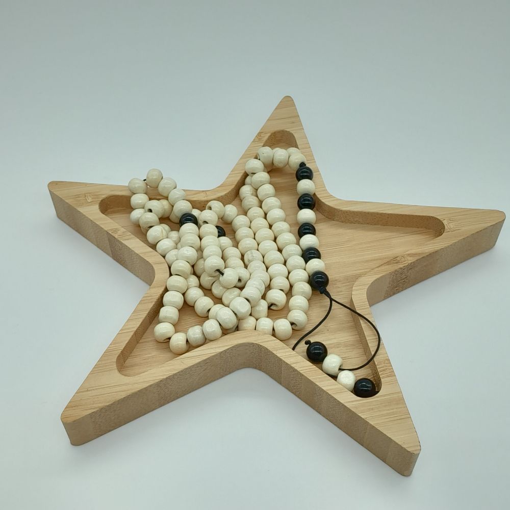 Chapelet Tasbih Traditionnel 99 Bois blanc