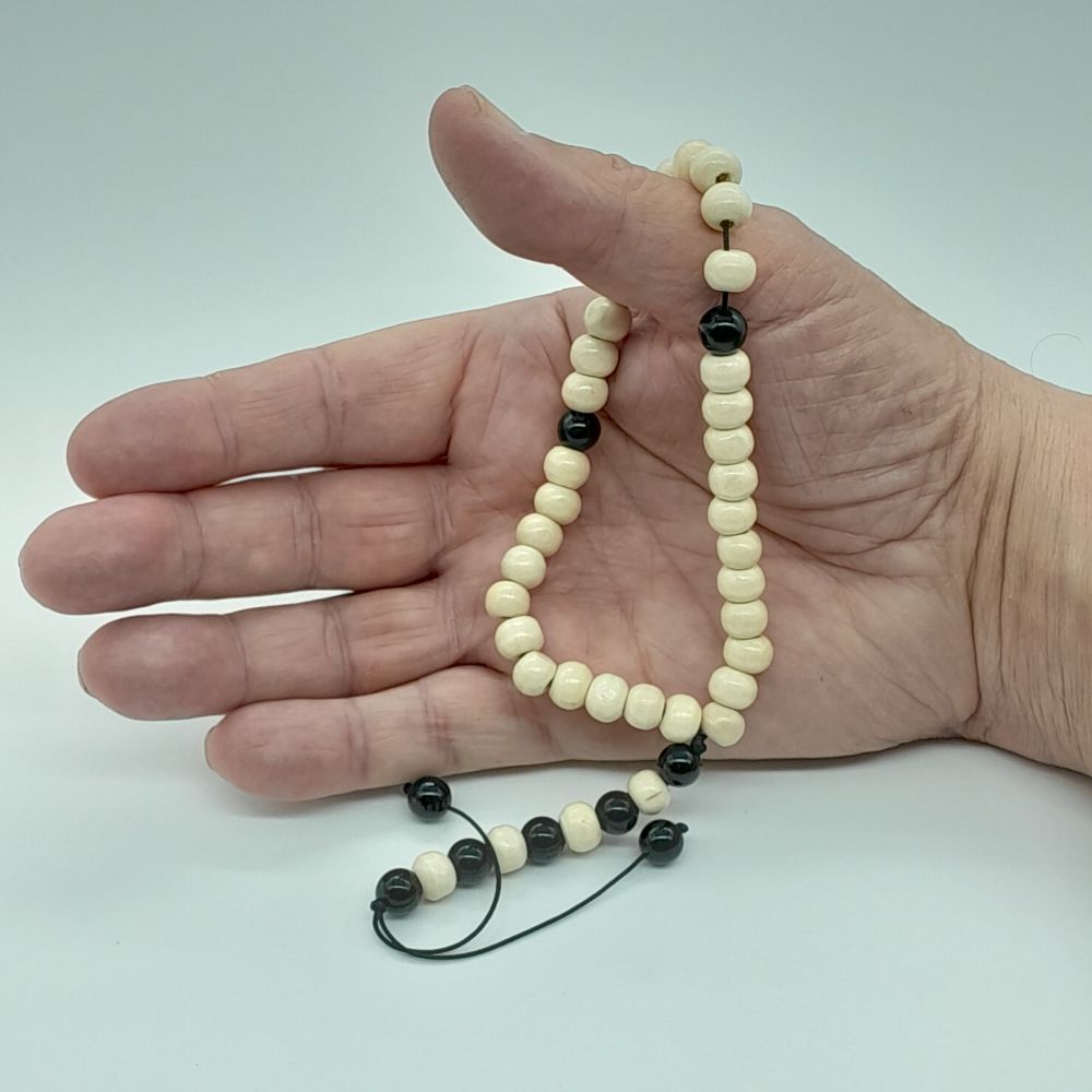 Chapelet Tasbih Traditionnel 33 Agate blanche