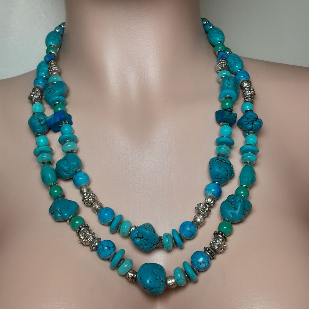 collier-femme-turquoise-rapsody-blue-double-anna-chris1